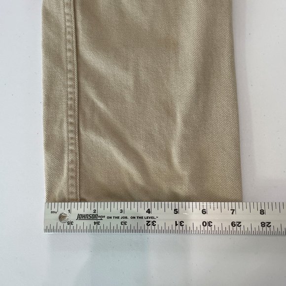 LL Bean Jeans Womens Size 6 Tall 6T Tan Beige Denim Straight Cotton Pants 0YQ95 - Picture 11 of 12